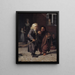 Two Dwarfs Forcing a Jewish Pig-Tail Ribbon Seller Next to the Roman Dwarf Bajocco in One of the Streets of Copenhagen - Jens Juel — framed artwork on a wall