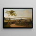 View of the Petit Belt from a hill near Middelfart, Funen - Jens Juel — framed artwork on a wall