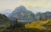 Uitzicht op Giesbach aan het Brienzmeer met Interlaken en de Jura-bergen - Jens Peter Müller — weergave van het kunstwerk