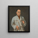 Zelfportret - Jerzy Ascher — ingelijst kunstwerk aan de muur