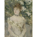 Jonge vrouw in baljurk - Berthe Morisot — gepresenteerd in een interieur