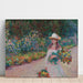 Reproductie van het schilderij Jonge Vrouw in de Tuin van Giverny - Claude Monet