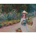 Reproductie van het schilderij Jonge Vrouw in de Tuin van Giverny - Claude Monet