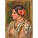Reproductie van het schilderij Jonge vrouw met roos - Pierre-Auguste Renoir