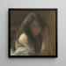 Jonge vrouw die haar haar kamt, olieverf op doek - Henri Martin — ingelijst kunstwerk aan de muur