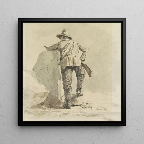 Jeune homme reposant vu de dos - Johann Bernard Klombeek