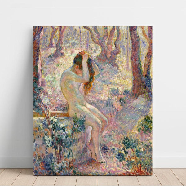Reproduction of the painting Young nude sitting by a well - Henri Lebasque