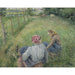 Reproductie van het schilderij Jongedames die rusten in de velden bij Pontoise - Camille Pissarro