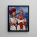 Dames aan de rand van de zee - Jēkabs Kazaks — ingelijst kunstwerk aan de muur