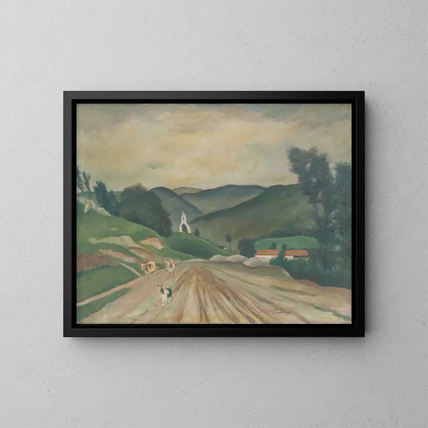 Plavecké Podhradie - Julius Schubert — framed artwork on a wall