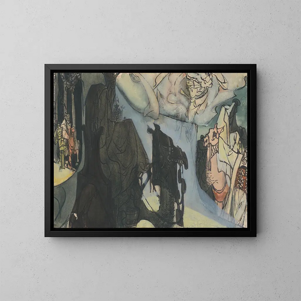 Train de chameaux - Jan Novák — framed artwork on a wall