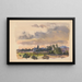 Landschap van dorp - Jan Novák — ingelijst kunstwerk aan de muur