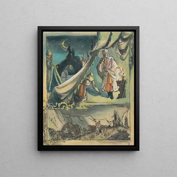 Fairy tale illustration - Jan Novák — framed artwork on a wall