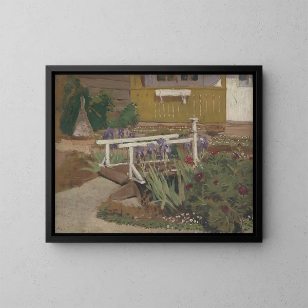 Garden of the artist - John Thain — framed artwork on a wall