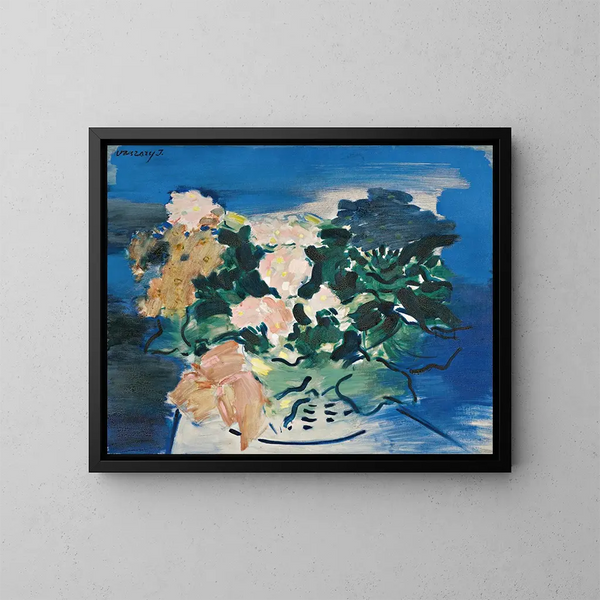 Vase of Flowers - János Vaszary — framed artwork on a wall