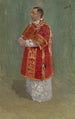 Figuur van een clericus - Joža Uprka — weergave van het kunstwerk