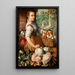 Girl with Vegetables - Joachim Beuckelaer — framed artwork on a wall