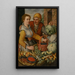 Vendeuse de légumes - Joachim Beuckelaer — framed artwork on a wall