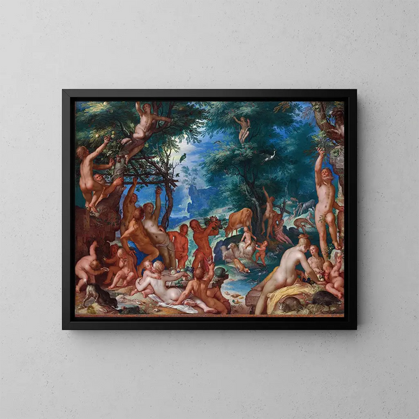 L'Âge d'or - Joachim Wtewael — framed artwork on a wall