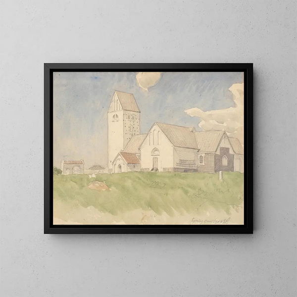 Église d'Ejsing - Joakim Skovgaard — framed artwork on a wall