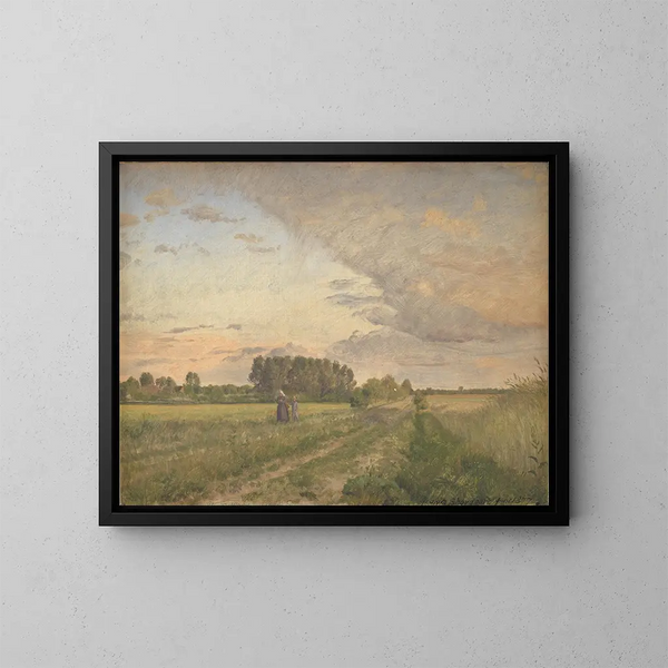 Summer Landscape Painting - Joakim Skovgaard — framed artwork on a wall