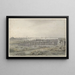 Landschapschilderij met rivier en palissades - Joannes Dijkhoff jr — ingelijst kunstwerk aan de muur