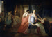 van Proculeius die Cleopatra weerhoudt zich te steken - Joannes Echarius Carolus Alberti — weergave van het kunstwerk