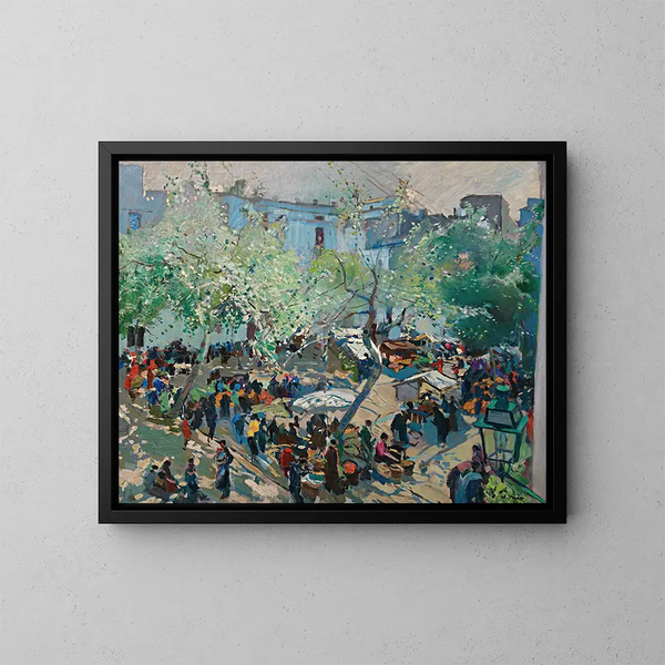 Place Pau Casals à Vilanova - Joaquín Mir Trinxet — framed artwork on a wall