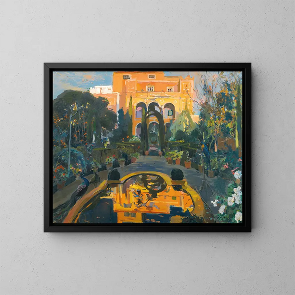 The artist's garden - Joaquín Mir Trinxet — framed artwork on a wall
