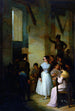Dansen binnenshuis - Joaquín Domínguez Bécquer — weergave van het kunstwerk