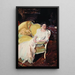 Clotilde zittend op de bank - Joaquín Sorolla — ingelijst kunstwerk aan de muur