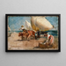 Strandscène - Joaquín Sorolla — ingelijst kunstwerk aan de muur