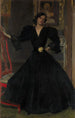 Madame de Sorolla Clotilde García del Castillo 1865-1929 en zwart - Joaquín Sorolla — weergave van het kunstwerk