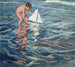 Het kleine zeilbootje - Joaquín Sorolla — weergave van het kunstwerk