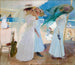 onder de luifel in Zarauz - Joaquín Sorolla — weergave van het kunstwerk