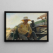 Oud visser in een boot - Joaquín Sorolla — ingelijst kunstwerk aan de muur