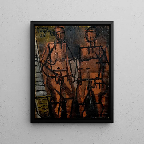 Compositie - Joaquín Torres-García — ingelijst kunstwerk aan de muur