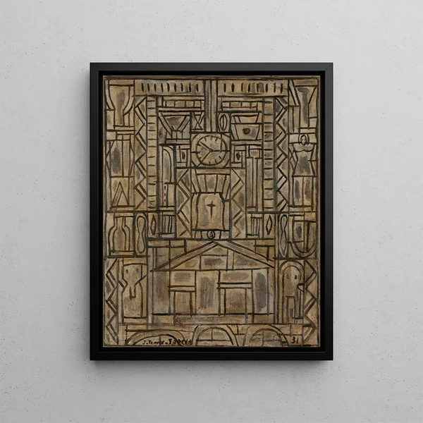 Contraste - Joaquín Torres-García — ingelijst kunstwerk aan de muur