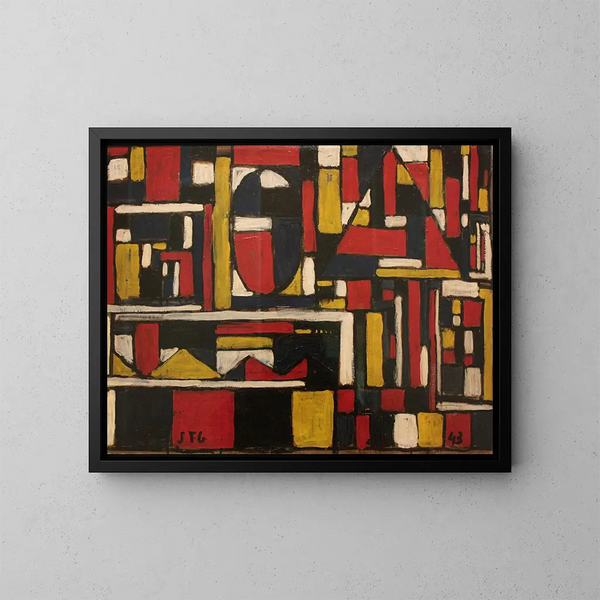 Structure constructive avec des formes géométriques - Joaquín Torres-García — framed artwork on a wall