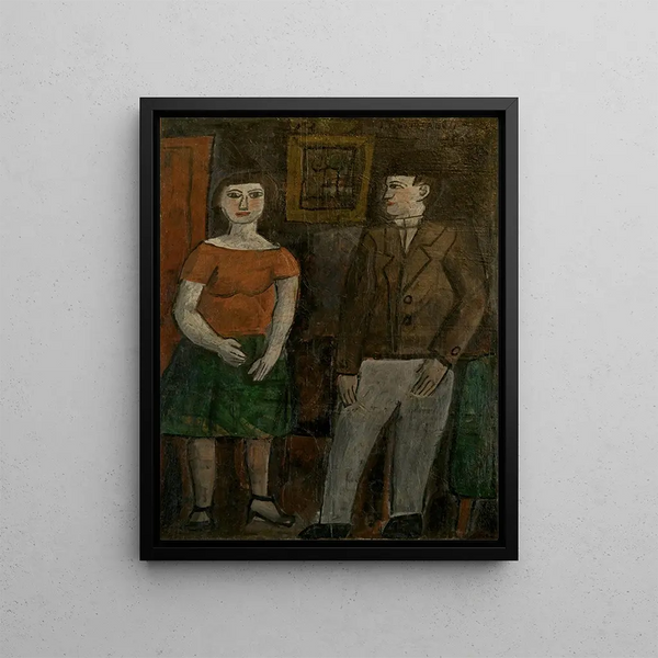Cijfers - Joaquín Torres-García — ingelijst kunstwerk aan de muur