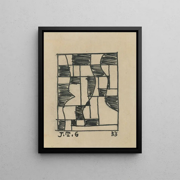 Vormen - Joaquín Torres-García — ingelijst kunstwerk aan de muur