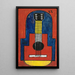 La Guitare - Joaquín Torres-García — ingelijst kunstwerk aan de muur