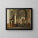 Binnenaanzicht van de Sint-Bavokerk in Haarlem - Job Adriaensz Berckheyde — ingelijst kunstwerk aan de muur