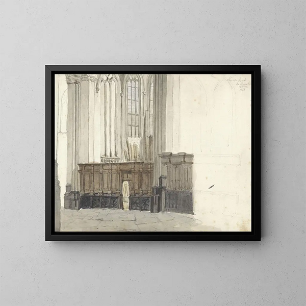 the Drapers' Chapel in the New Church of Amsterdam - Johan Adolph Rust — framed artwork on a wall