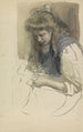 Studie van een jonge vrouw in een matrozenjurk - Johan Antonie de Jonge — weergave van het kunstwerk