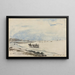 Wagentje op het strand in Étretat - Johan Barthold Jongkind — ingelijst kunstwerk aan de muur