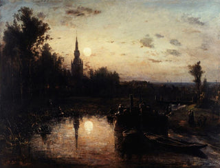 Johan Barthold Jongkind - Clair de lune  Overschie environs de Rotterdam.webp