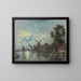 Effect van de maan op de riviermonding in Nederland - Johan Barthold Jongkind — ingelijst kunstwerk aan de muur
