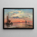 L'Escaut bij Antwerpen, zonsondergang - Johan Barthold Jongkind — ingelijst kunstwerk aan de muur