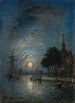 Le Port de Dordrecht au crépuscule - Johan Barthold Jongkind — weergave van het kunstwerk